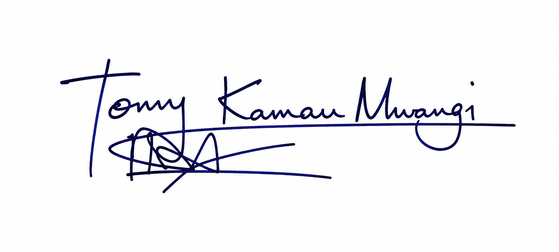 Signature of Tonny Kamau Mwangi